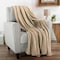 Hastings Home Flannel Fleece Throw Blanket Oversized 60-inch x 70-inch, Soft and Plush Microfiber in Desert Tan 760273WRP - alternate 1